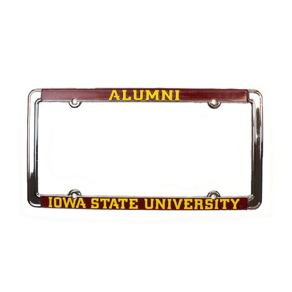 Alumni Iowa State University Cardinal and Gold License Plate Frame